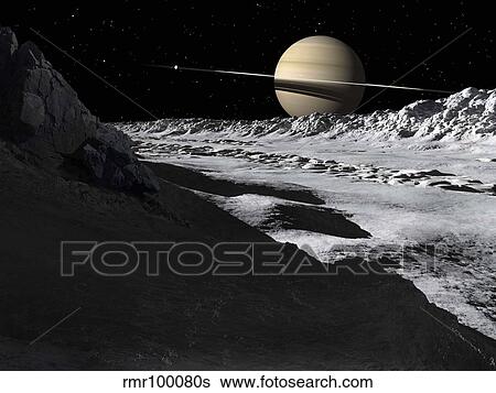 Saturn's moon, Tethys, is split by an enormous valley called Ithaca Chasma. View Large Illustration Stock Illustration - Saturn's moon, Tethys, is split by an enormous valley called Ithaca Chasma.. Fotosearch