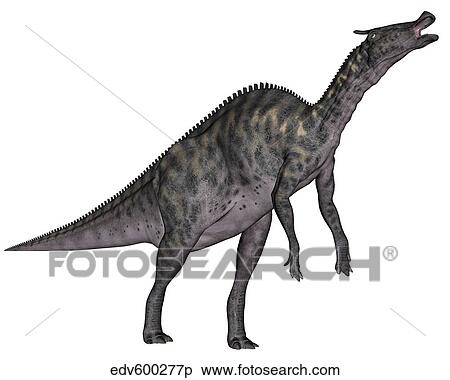 Saurolophus dinosaur. View Large Illustration Stock Illustration - Saurolophus dinosaur.. Fotosearch