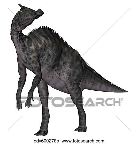 Saurolophus dinosaur. View Large Illustration Stock Illustration - Saurolophus dinosaur.. Fotosearch