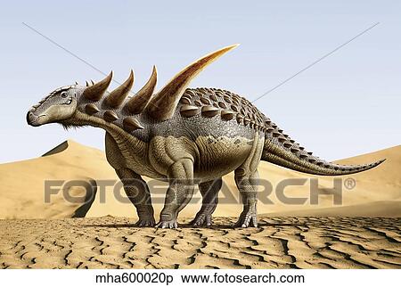 Sauropelta, a nodosaurid dinosaur from the Cretaceous Period. View Large Illustration Stock Illustration - Sauropelta, a nodosaurid dinosaur from the Cretaceous Period.. Fotosearch