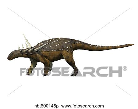 Sauropelta dinosaur. View Large Illustration Stock Illustration - Sauropelta dinosaur.. Fotosearch