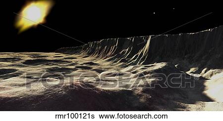 Scarp on Mercury View Large Illustration Stock Illustration - Scarp on Mercury . Fotosearch