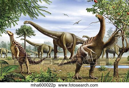 Scelidosaurus, Nothronychus and Argentinosaurus dinosarus grazing on leaves. View Large Illustration Stock Illustration - Scelidosaurus, Nothronychus and Argentinosaurus dinosarus grazing on leaves.. Fotosearch