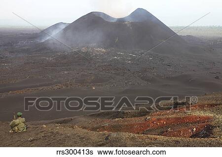 Stock Photograph - Scoria cone on Nyamuragira Volcano, Democratic Republic of Congo.. Fotosearch