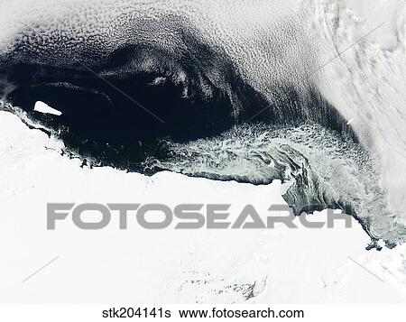 Sea ice and icebergs floating along the Mawson Coast of East Antarctica. View Large Photo Image Stock Photograph - Sea ice and icebergs floating along the Mawson Coast of East Antarctica.. Fotosearch