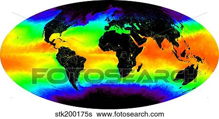 Sea surface temperature. View Large Photo Image Stock Photograph - Sea surface temperature.. Fotosearch