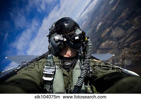 Self-portrait of a pilot in the cockpit of a F-15E Strike Eagle. View Large Photo Image Picture - Self-portrait of a pilot in the cockpit of a F-15E Strike Eagle.. Fotosearch