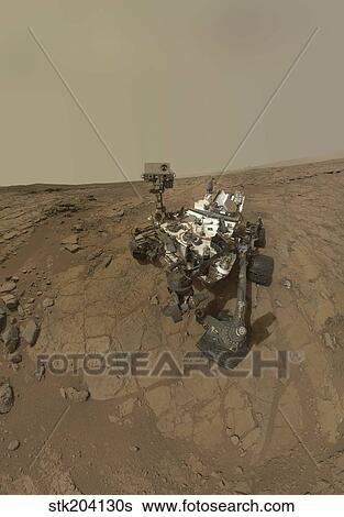 Self-portrait of Curiosity rover on the surface of Mars. View Large Photo Image Stock Photograph - Self-portrait of Curiosity rover on the surface of Mars.. Fotosearch