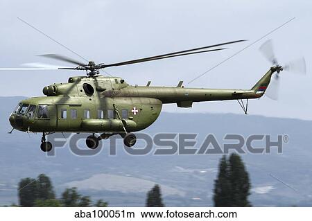 Serbian Air Force Mi-17 helicopter in flight over Serbia. View Large Photo Image Picture - Serbian Air Force Mi-17 helicopter in flight over Serbia.. Fotosearch