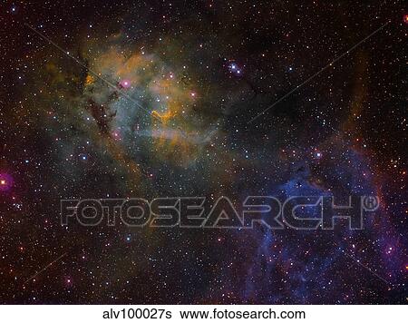 Sharpless 2-132 emission nebula. View Large Photo Image Stock Photograph - Sharpless 2-132 emission nebula.. Fotosearch
