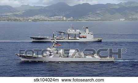 Ships of the Pacific Fleet sail in formation during Exercise Koa Kai of the coast of Hawaii. View Large Photo Image Picture - Ships of the Pacific Fleet sail in formation during Exercise Koa Kai of the coast of Hawaii.. Fotosearch