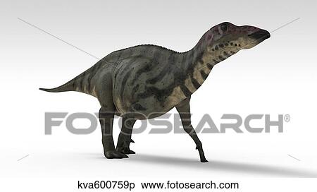 Stock Illustration - Shuangmiaosaurus dinosaur, white background.. Fotosearch