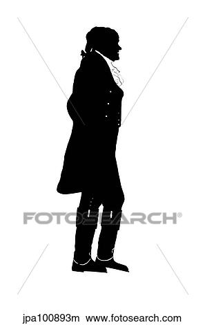 Stock Illustration - Silhouette of President Thomas Jefferson.. Fotosearch