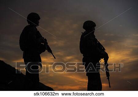 Silhouette of U. S. Air Force members. View Large Photo Image Picture - Silhouette of U. S. Air Force members.. Fotosearch