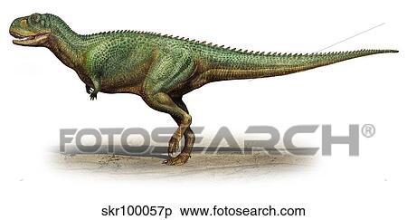 Skorpiovenator bustingorryi, a prehistoric era dinosaur. View Large Illustration Stock Illustration - Skorpiovenator bustingorryi, a prehistoric era dinosaur.. Fotosearch