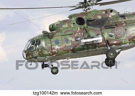 Picture - Slovak Air Force Mi-17 Hip in digital camouflage.. Fotosearch