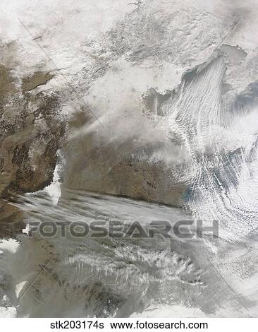 Snow cover encircles Bo Hai and extends to the north and west of that water body. View Large Photo Image Stock Photograph - Snow cover encircles Bo Hai and extends to the north and west of that water body.. Fotosearch