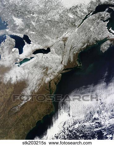 Snow cover stretching from Canada southward to West Virginia. View Large Photo Image Stock Photograph - Snow cover stretching from Canada southward to West Virginia.. Fotosearch