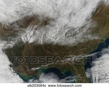 Snow cover stretching from northeastern Texas to the Carolinas. View Large Photo Image Stock Photograph - Snow cover stretching from northeastern Texas to the Carolinas.. Fotosearch