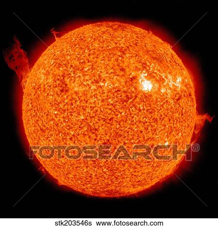 Stock Photograph - Solar activity on the Sun.. Fotosearch