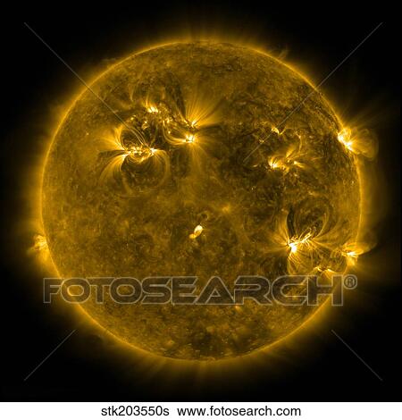 Stock Photograph - Solar activity on the Sun.. Fotosearch