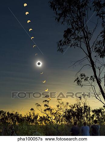 Solar eclipse composite, Queensland, Australia. View Large Photo Image Stock Photograph - Solar eclipse composite, Queensland, Australia.. Fotosearch