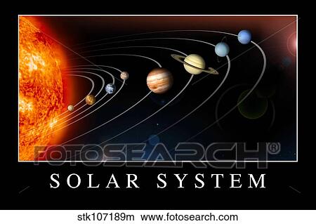 Solar System Poster View Large Illustration Stock Illustration - Solar System Poster. Fotosearch