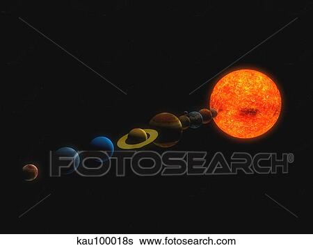 Solar System View Large Illustration Stock Illustration - Solar System. Fotosearch