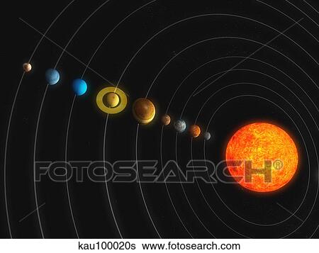 Stock Illustration - Solar System. Fotosearch