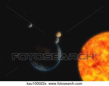Stock Illustration - Solar System. Fotosearch