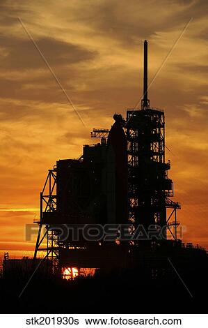 Space Shuttle Atlantis on the launch pad. View Large Photo Image Stock Photograph - Space Shuttle Atlantis on the launch pad.. Fotosearch