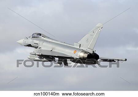 Spanish Air Force Eurofighter EF2000 Typhoon taking off. View Large Photo Image Picture - Spanish Air Force Eurofighter EF2000 Typhoon taking off.. Fotosearch