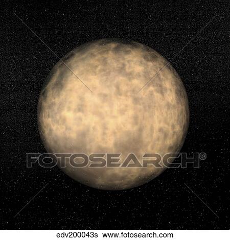 Spherical yellow nebula in deep dark sky. View Large Illustration Stock Illustration - Spherical yellow nebula in deep dark sky.. Fotosearch