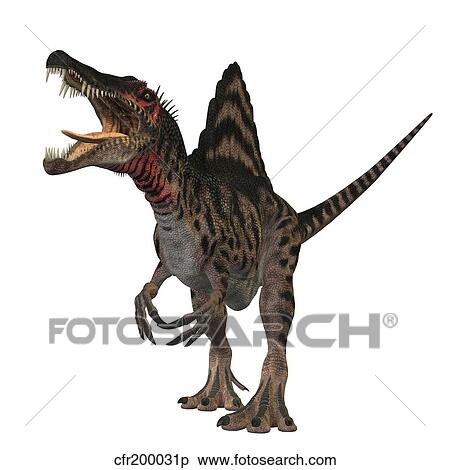 Spinosaurus dinosaur View Large Illustration Stock Illustration - Spinosaurus dinosaur. Fotosearch