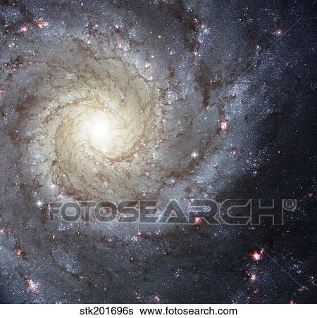 Spiral galaxy M74 View Large Photo Image Stock Photograph - Spiral galaxy M74. Fotosearch