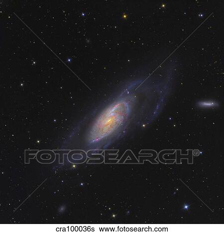 Spiral galaxy Messier 106. View Large Photo Image Stock Photograph - Spiral galaxy Messier 106.. Fotosearch