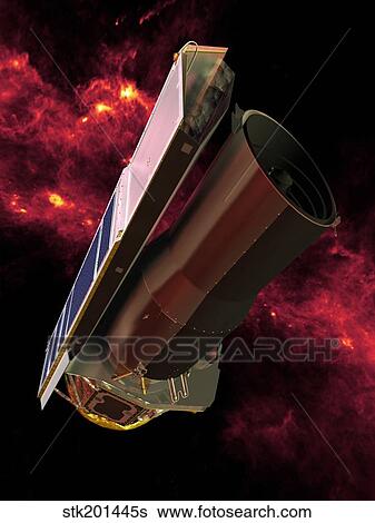 Spitzer seen against the infrared sky. View Large Illustration Stock Illustration - Spitzer seen against the infrared sky.. Fotosearch