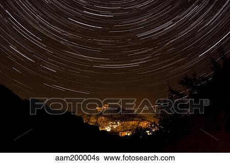 Star trails above Kavir National Park, Iran. View Large Photo Image Stock Photograph - Star trails above Kavir National Park, Iran.. Fotosearch