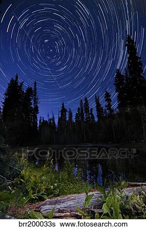 Star trails above Summit Lake in Lassen Volcanic National Park, California. View Large Photo Image Stock Photograph - Star trails above Summit Lake in Lassen Volcanic National Park, California.. Fotosearch