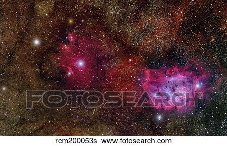 Starforming region NGC 6559 in the Sagittarius constellation. View Large Photo Image Stock Photograph - Starforming region NGC 6559 in the Sagittarius constellation.. Fotosearch