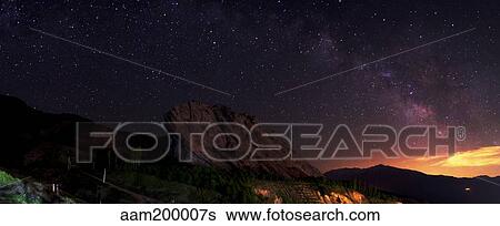 Starry night sky above Alamut castle, Qazvin Province, Iran. View Large Photo Image Stock Photograph - Starry night sky above Alamut castle, Qazvin Province, Iran.. Fotosearch