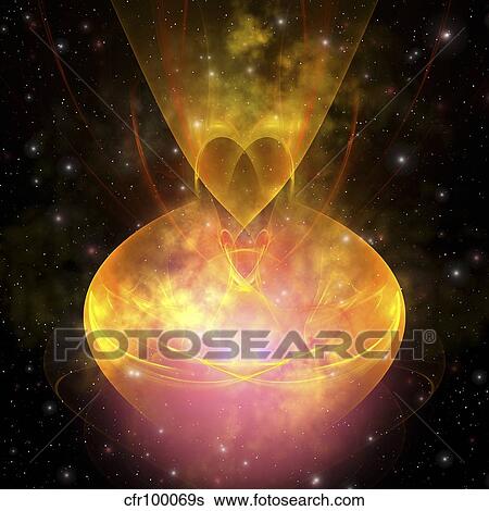 Stars are born in this hourglass shaped nebula out in the cosmos. View Large Illustration Stock Illustration - Stars are born in this hourglass shaped nebula out in the cosmos.. Fotosearch