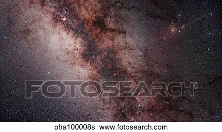 Stars, nebulae and dust clouds around the center of the Milky Way. View Large Photo Image Stock Photograph - Stars, nebulae and dust clouds around the center of the Milky Way.. Fotosearch