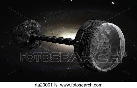Stock Illustration - Starship inspired by the novels of Stephen Baxter.. Fotosearch