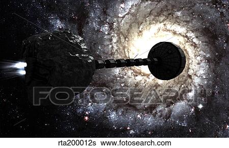 Stock Illustration - Starship inspired by the novels of Stephen Baxter.. Fotosearch