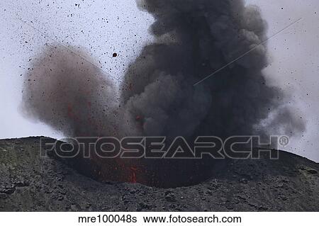 Stromboli eruption, Aeolian Islands, north of Sicily, Italy. View Large Photo Image Stock Photograph - Stromboli eruption, Aeolian Islands, north of Sicily, Italy.. Fotosearch