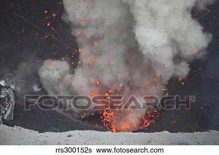 Strombolian eruption from vent in summit crater, Yasur Volcano, Tanna Island, Vanuatu. View Large Photo Image Stock Photograph - Strombolian eruption from vent in summit crater, Yasur Volcano, Tanna Island, Vanuatu.. Fotosearch
