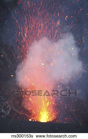 Strombolian eruption from vent in summit crater, Yasur Volcano, Tanna Island, Vanuatu. View Large Photo Image Stock Photograph - Strombolian eruption from vent in summit crater, Yasur Volcano, Tanna Island, Vanuatu.. Fotosearch
