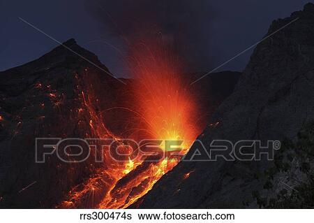 Strombolian type eruption of Batu Tara volcano, Indonesia. View Large Photo Image Stock Photograph - Strombolian type eruption of Batu Tara volcano, Indonesia.. Fotosearch