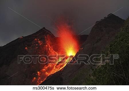 Strombolian type eruption of Batu Tara volcano, Indonesia. View Large Photo Image Stock Photograph - Strombolian type eruption of Batu Tara volcano, Indonesia.. Fotosearch